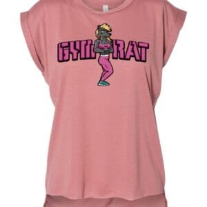 LADY GYM RAT,PINK (SLEEVELESS)(S,M,L,XL)