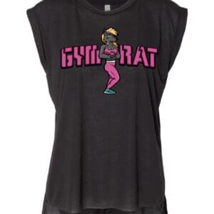 LADY GYM RAT, BLACK (SLEEVLESS)(S,M,L,XL)