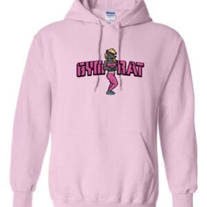 LADY GYM RAT, PINK HOODIE (S,M,L,XL)