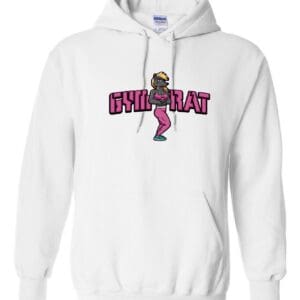 LADY GYM RAT HOODIE WHITE (S,M,L,XL)